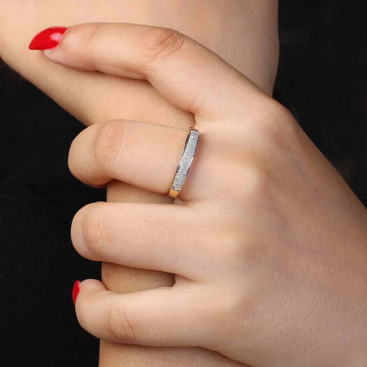 De Couer IGI Certified 10k Yellow Gold 1/6ct TDW Diamond Say It Ring sold by Zulily product image thumbnail 2