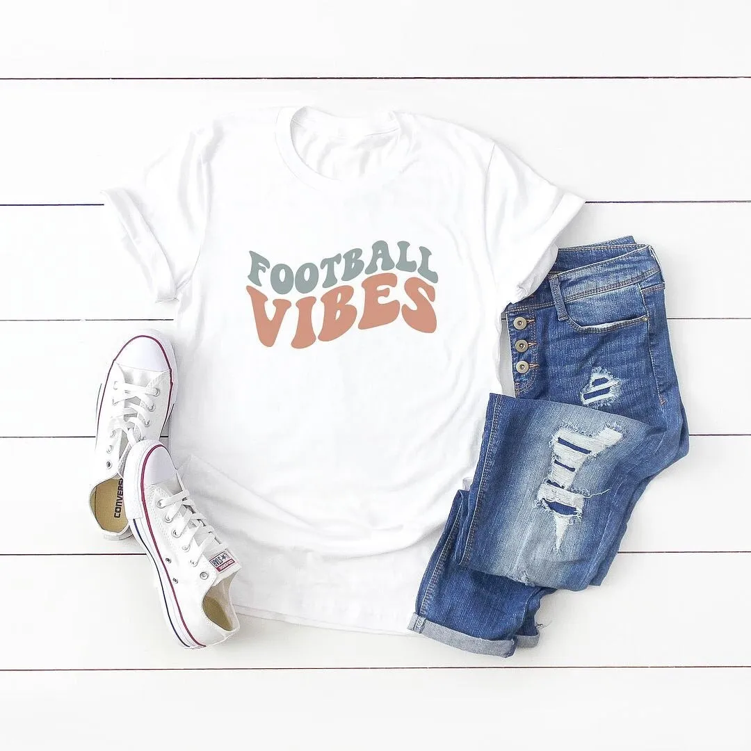 Football Vibes Colorful Short Sleeve Tee sold by Zulily