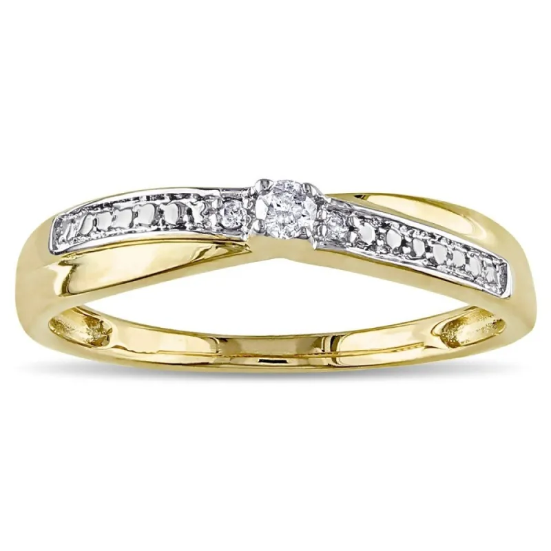 Miadora 10k Yellow Gold Diamond Promise Ring sold by Zulily