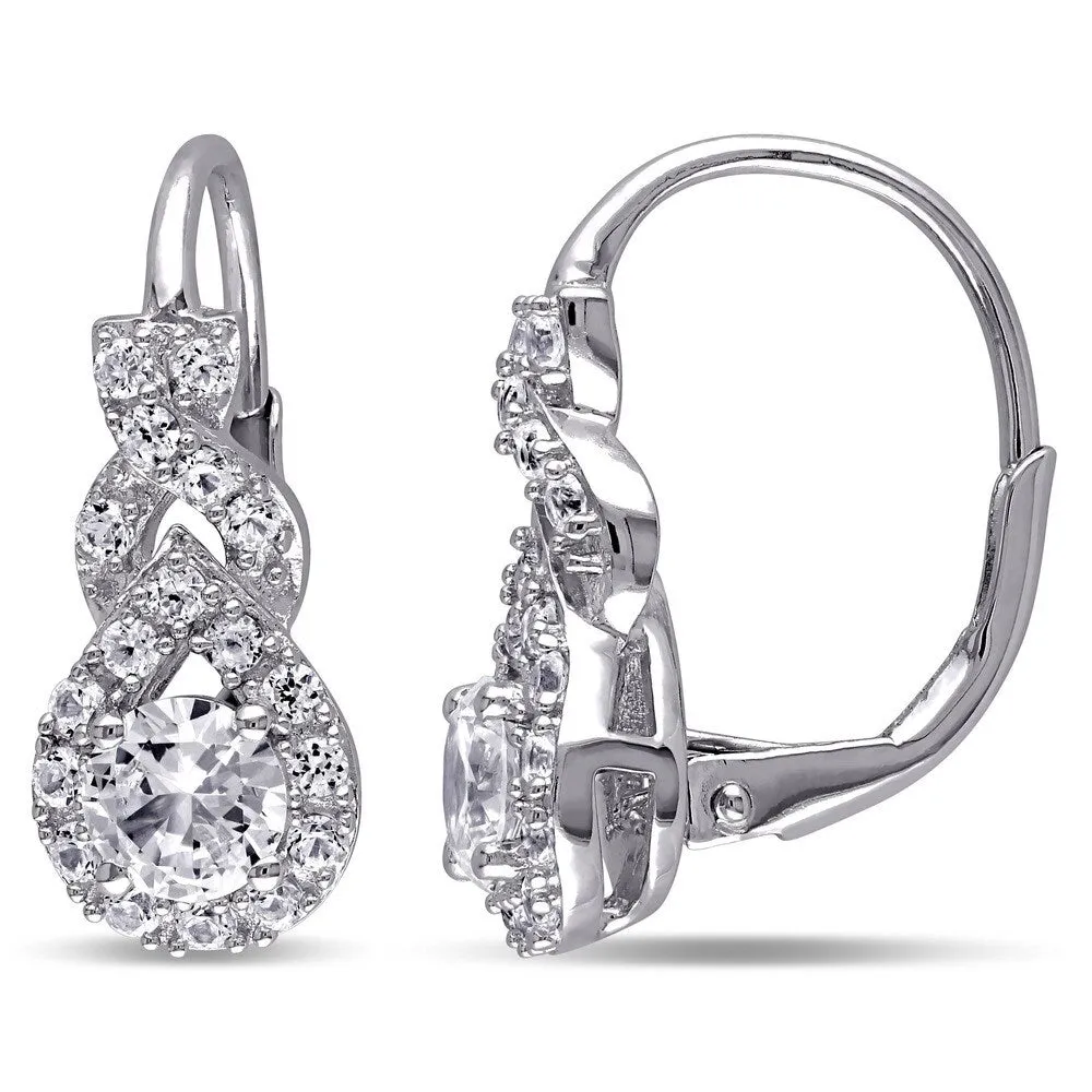 Miadora Sterling Silver Created White Sapphire Earrings sold by Zulily