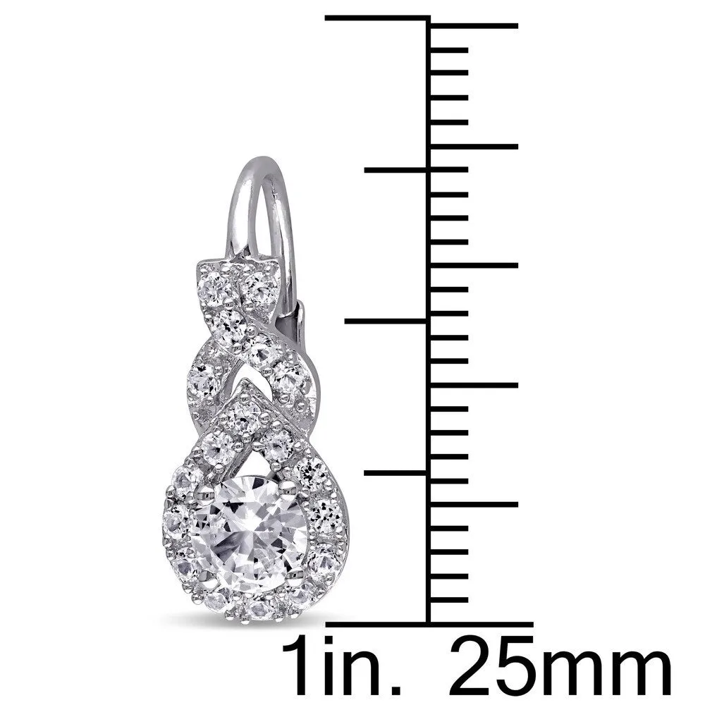 Miadora Sterling Silver Created White Sapphire Earrings sold by Zulily product image thumbnail 2