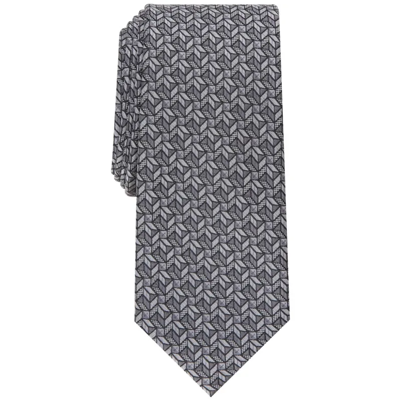 Alfani Men's Coen Geo Tie Gray Size Regular sold by Zulily