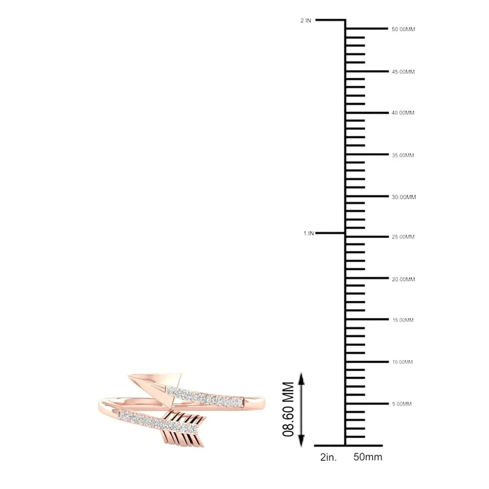 1/20ct TDW Diamond Arrow Wrap Ring in 10k Gold by De Couer sold by Zulily product image thumbnail 4