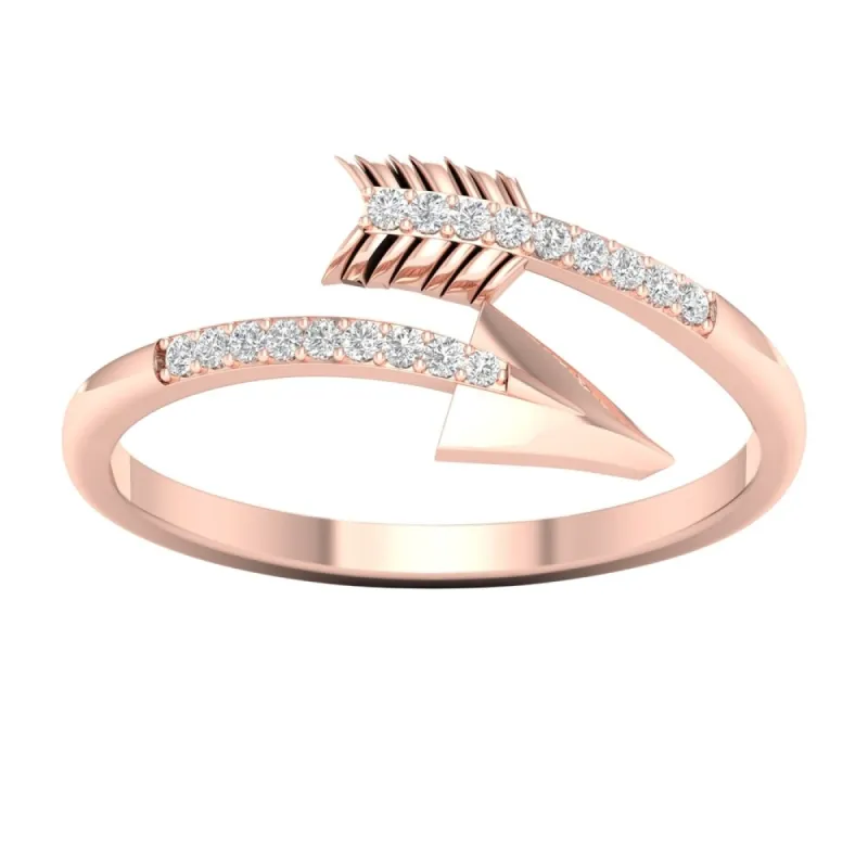 1/20ct TDW Diamond Arrow Wrap Ring in 10k Gold by De Couer sold by Zulily