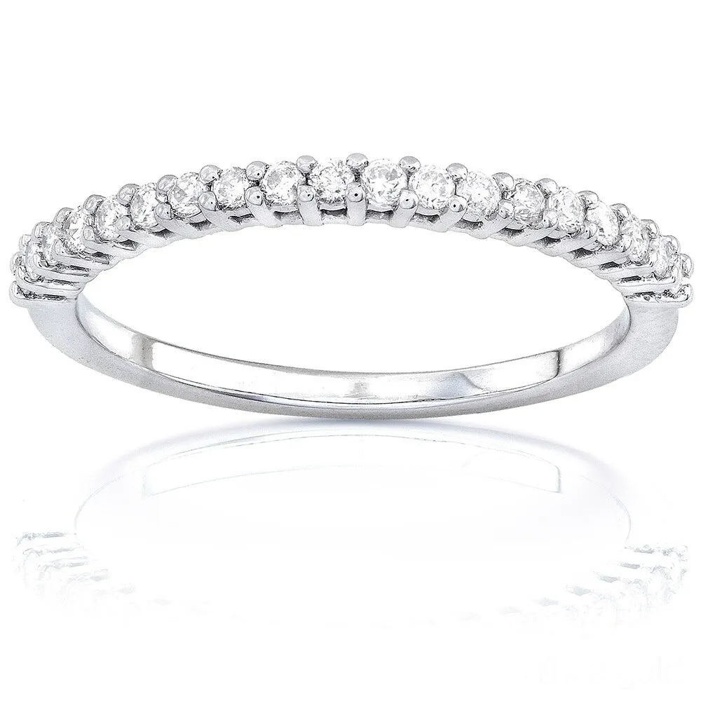 Annello by Kobelli 14k Gold Women's 1/4ct TDW Classic Women's Diamond Wedding Band (G-H, I1-I2) sold by Zulily product image thumbnail 2