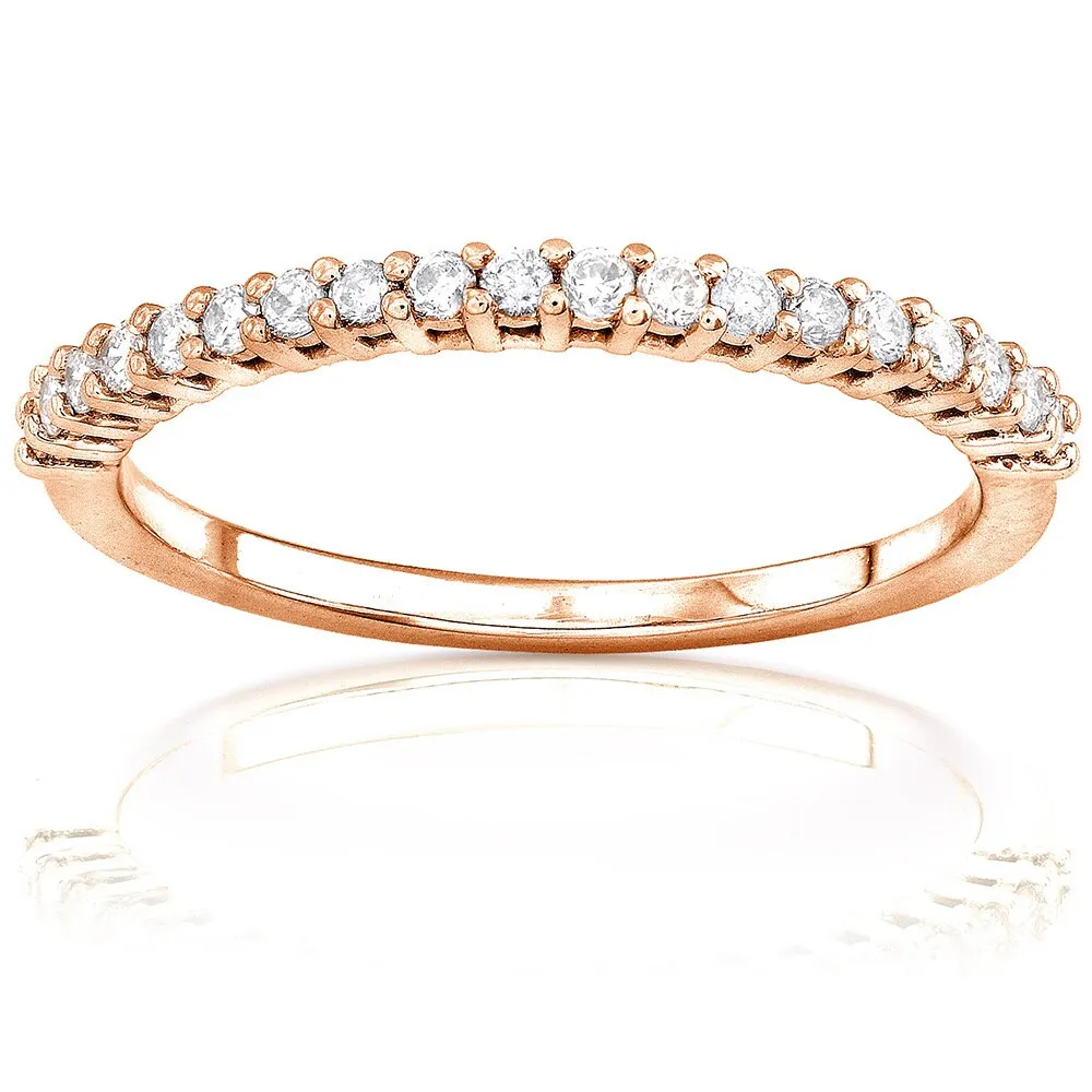 Annello by Kobelli 14k Gold Women's 1/4ct TDW Classic Women's Diamond Wedding Band (G-H, I1-I2) sold by Zulily product image thumbnail 4