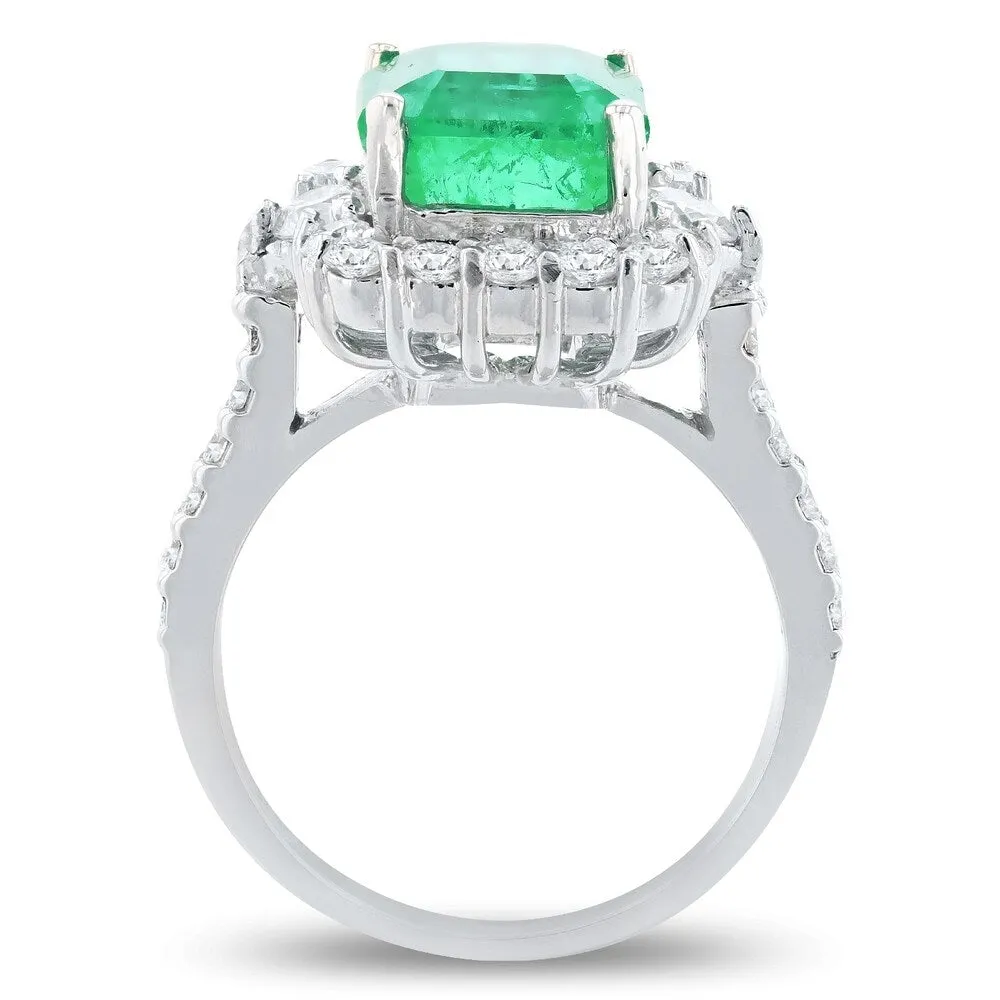 Auriya 14k White Gold 4 1/10ct Emerald and 1ct TDW Diamond Ring sold by Zulily product image thumbnail 4