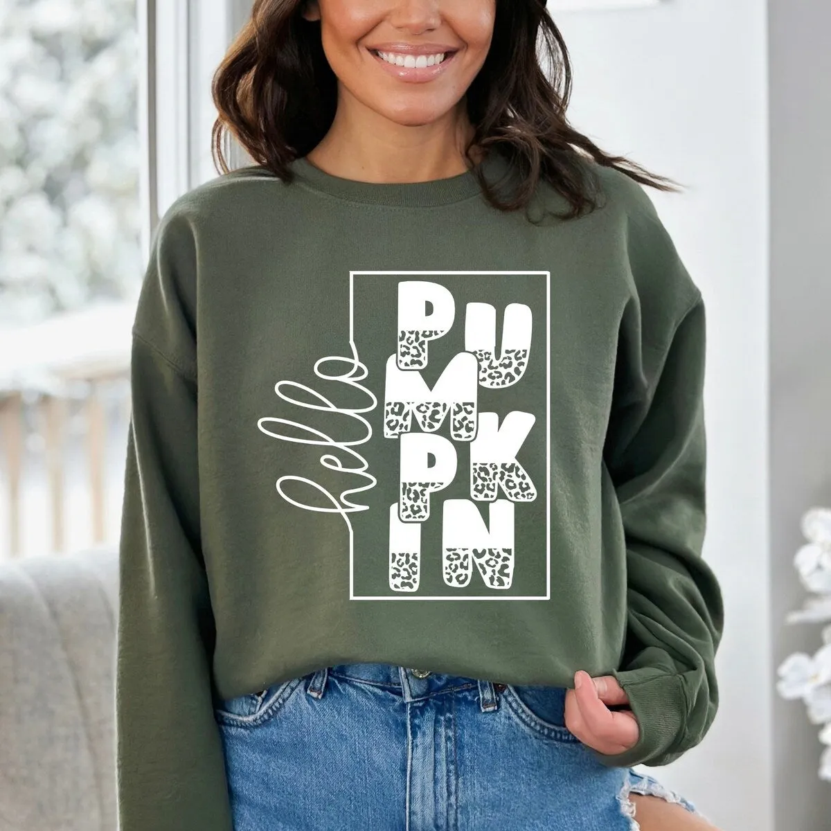 Hello Pumpkin Square Graphic Sweatshirt sold by Zulily product image thumbnail 3