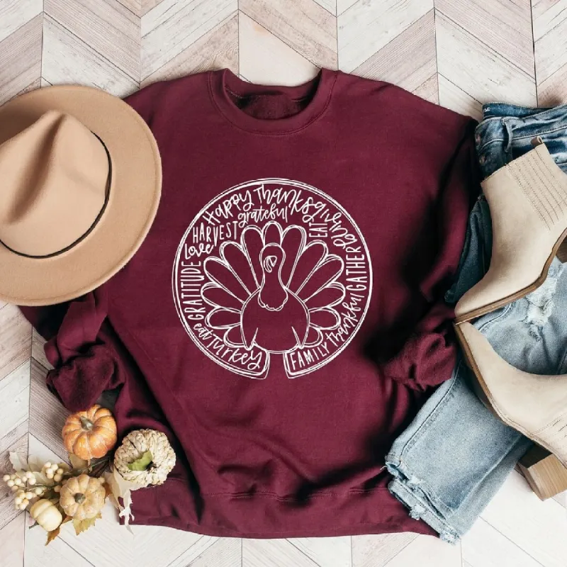 Turkey Circle Graphic Sweatshirt sold by Zulily