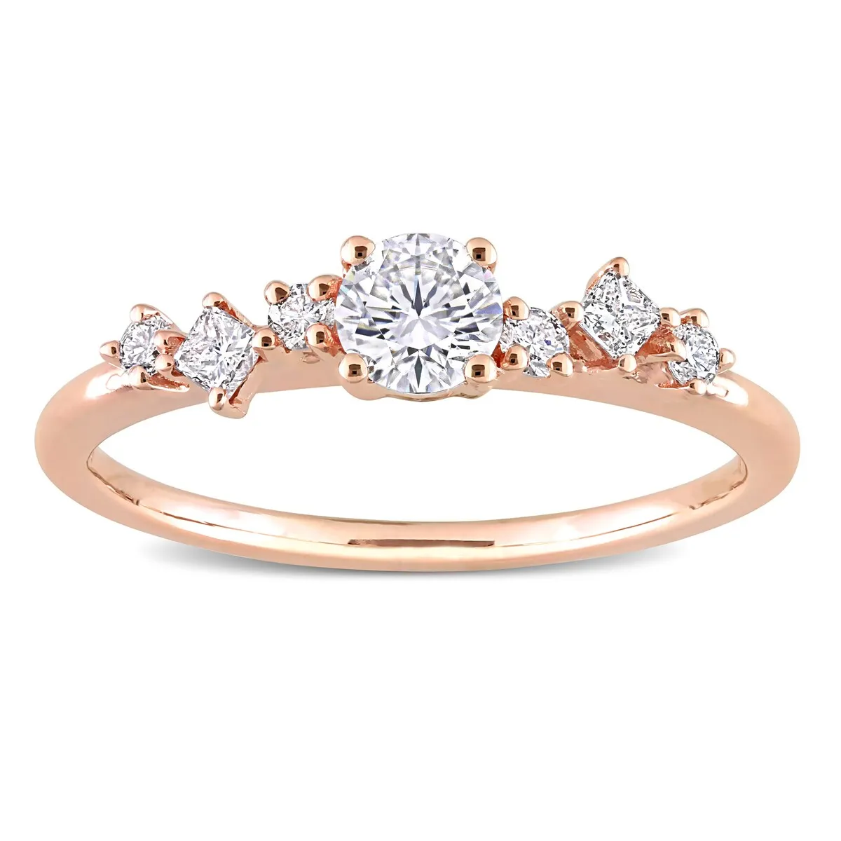 Miadora 14k Rose Gold 1/2ct TDW Diamond Engagement Ring sold by Zulily product image thumbnail 3