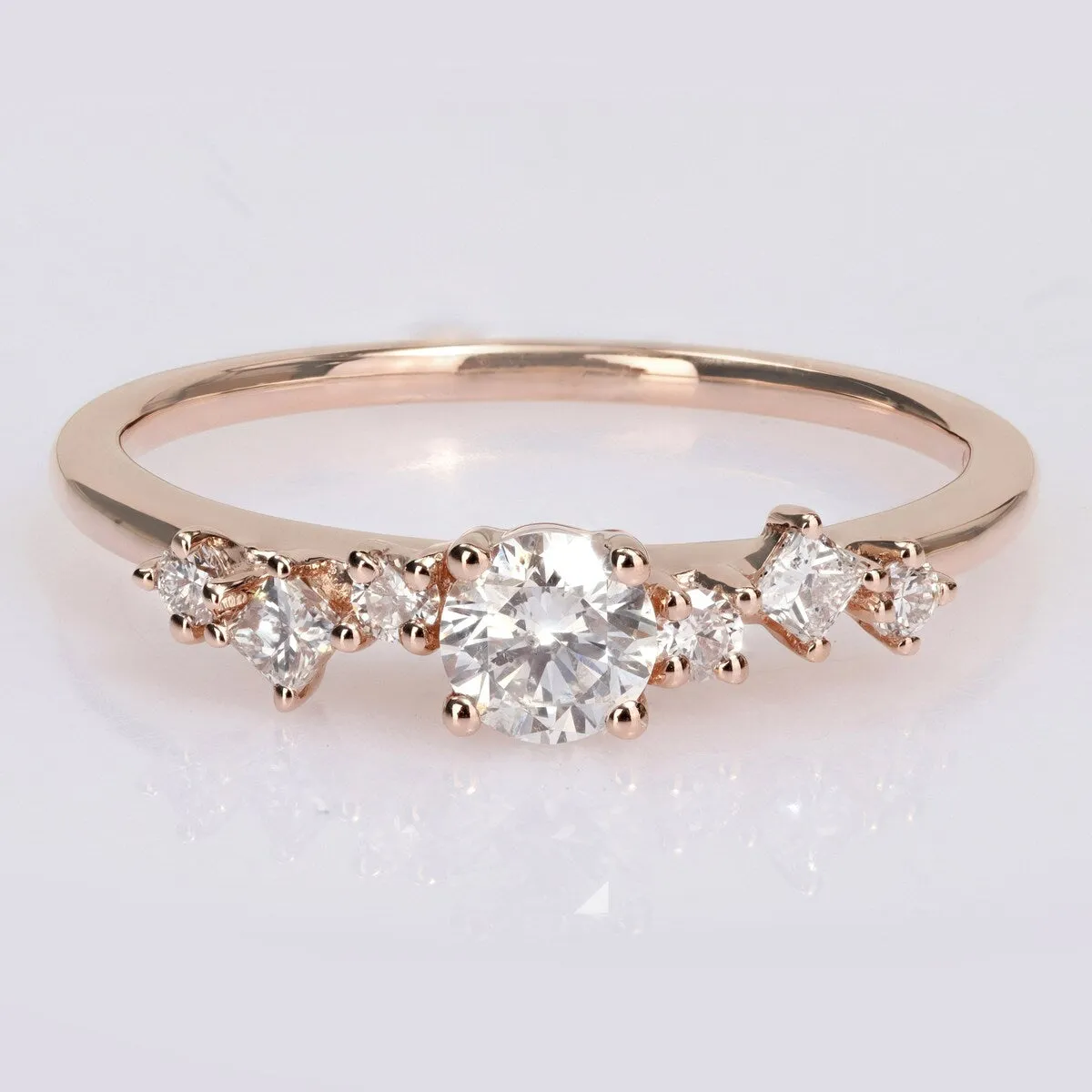 Miadora 14k Rose Gold 1/2ct TDW Diamond Engagement Ring sold by Zulily product image thumbnail 2