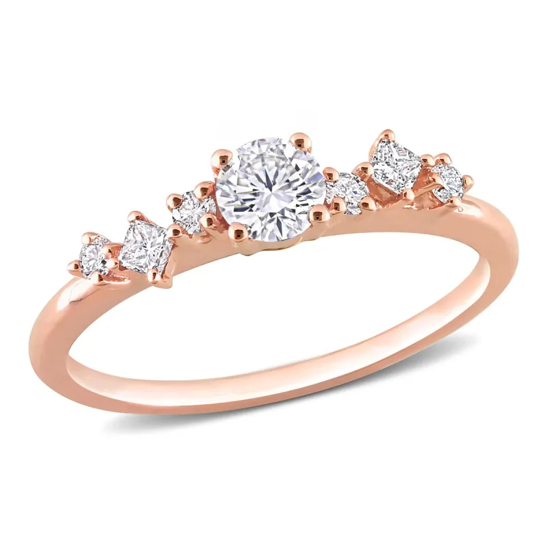 Miadora 14k Rose Gold 1/2ct TDW Diamond Engagement Ring sold by Zulily