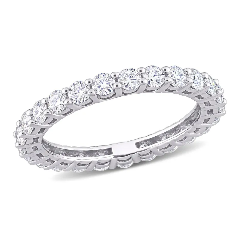 Miadora 1 1/2ct DEW Moissanite Stackable Full-Eternity Band Ring in 10k White Gold sold by Zulily