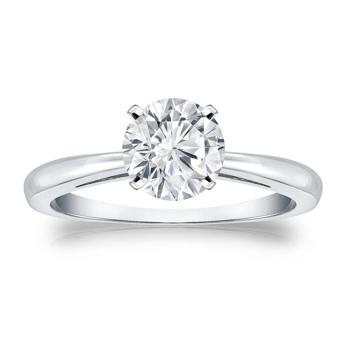 Auriya 14k Gold Brilliant Round 2 carat Moissanite Solitaire Engagement Ring sold by Zulily product image thumbnail 2