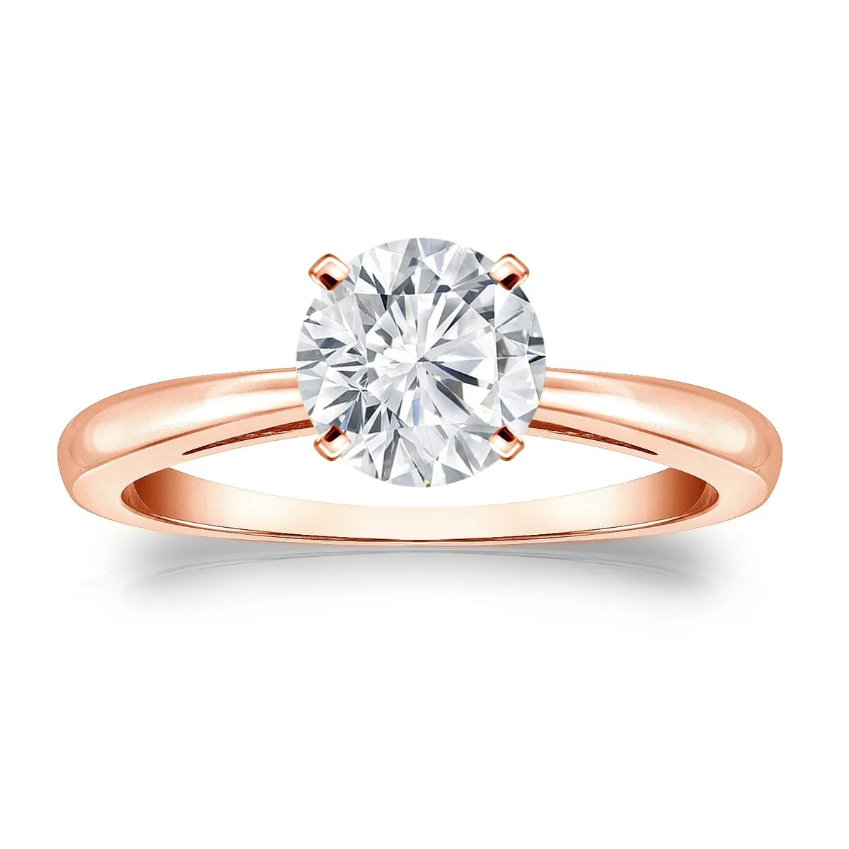 Auriya 14k Gold Brilliant Round 2 carat Moissanite Solitaire Engagement Ring sold by Zulily product image thumbnail 4