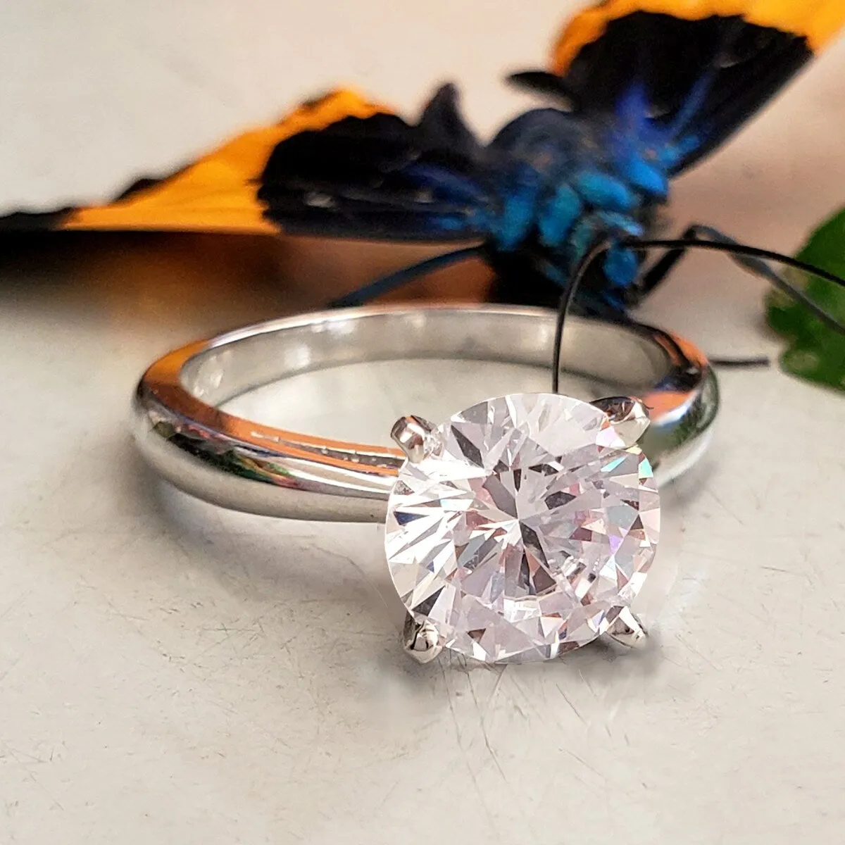 Auriya 14k Gold Brilliant Round 2 carat Moissanite Solitaire Engagement Ring sold by Zulily