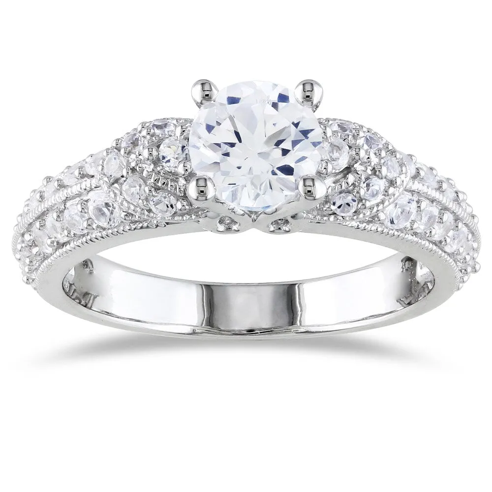 Miadora Sterling Silver Black Spinel or Sapphire Engagement Ring sold by Zulily product image thumbnail 2