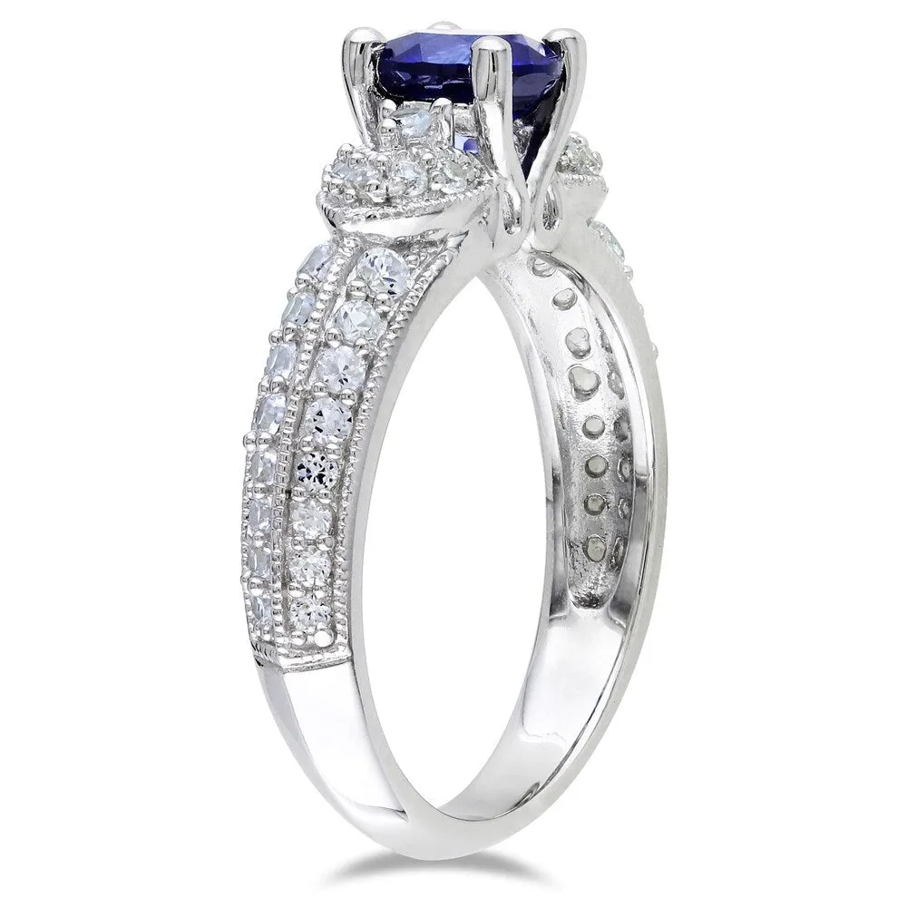 Miadora Sterling Silver Black Spinel or Sapphire Engagement Ring sold by Zulily product image thumbnail 3