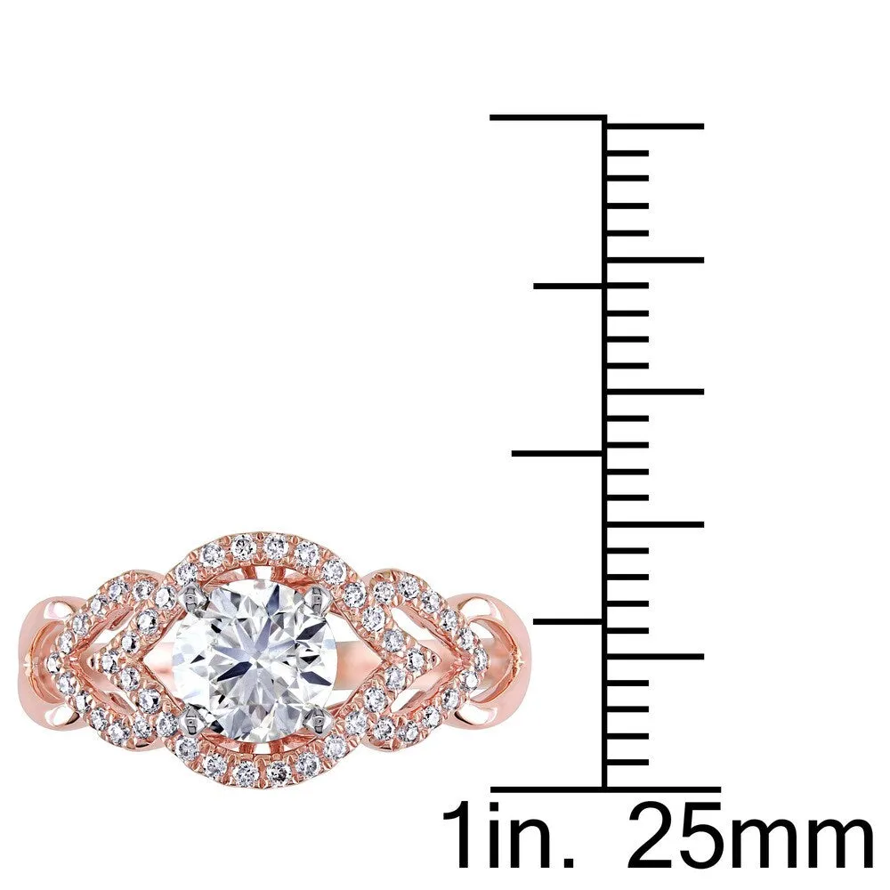 Miadora Signature Collection 14k Rose Gold 1 1/5 ct TDW Certified Diamond Heart Motif Engagement Ring (M, VS1) (GIA) - White sold by Zulily product image thumbnail 3