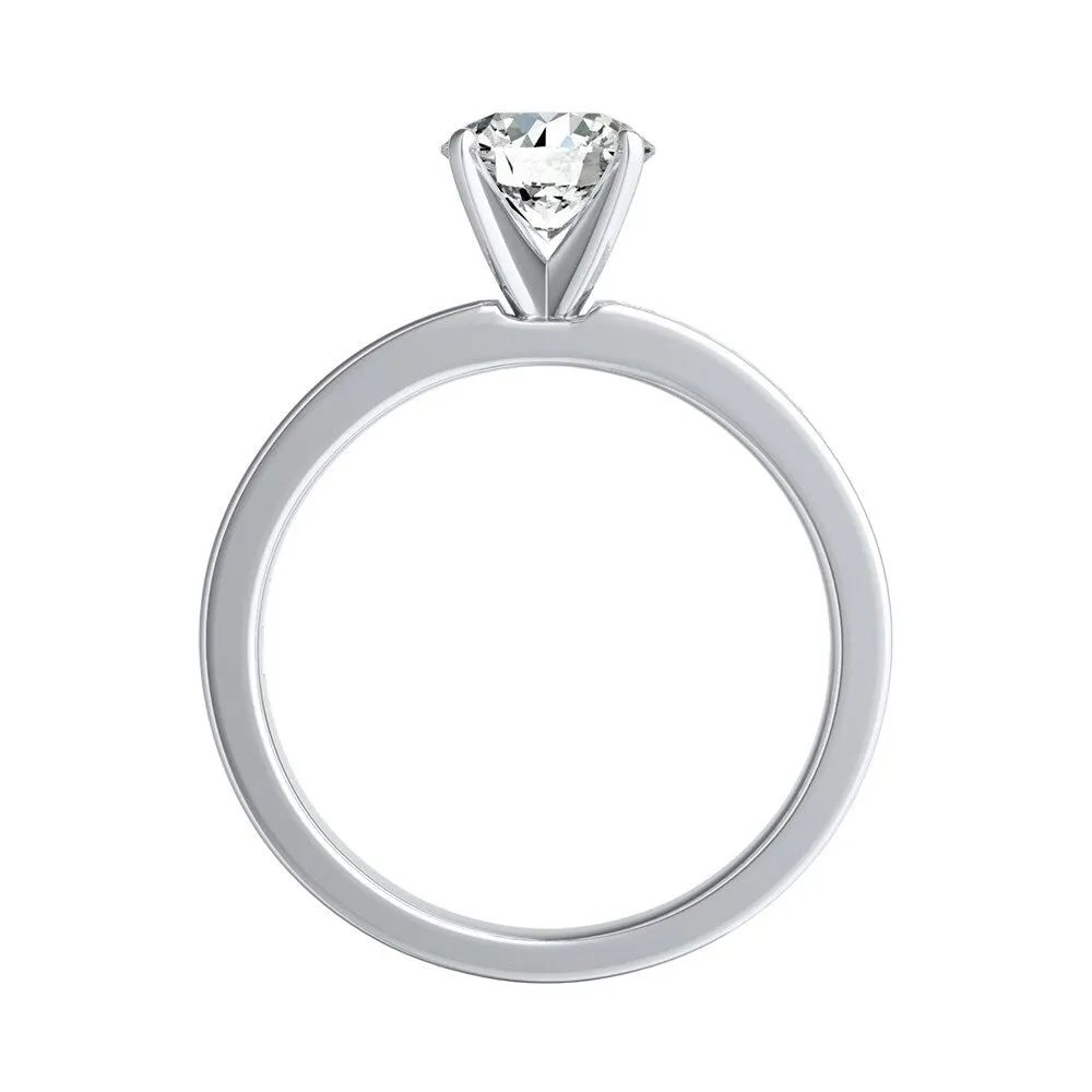 Auriya 14k Gold Classic 1/2ct Moissanite and Diamond Engagement Ring 1/2ctw sold by Zulily product image thumbnail 4