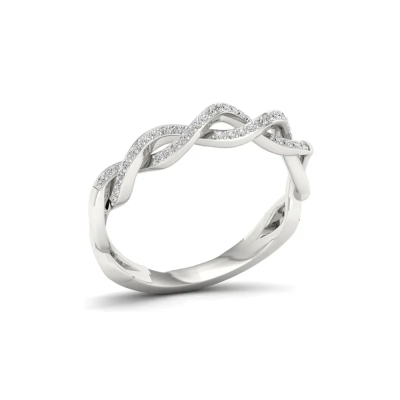 S925 Sterling Silver 1/6ct TDW Diamond Fashion Ring sold by Zulily