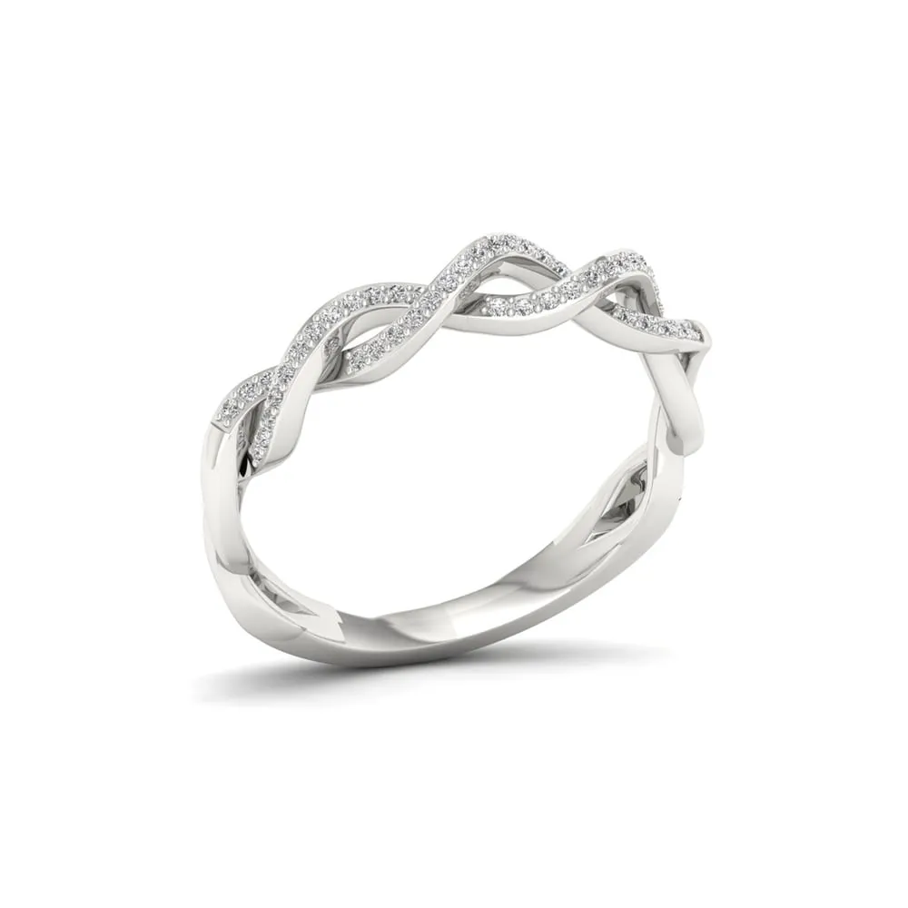 S925 Sterling Silver 1/6ct TDW Diamond Fashion Ring sold by Zulily