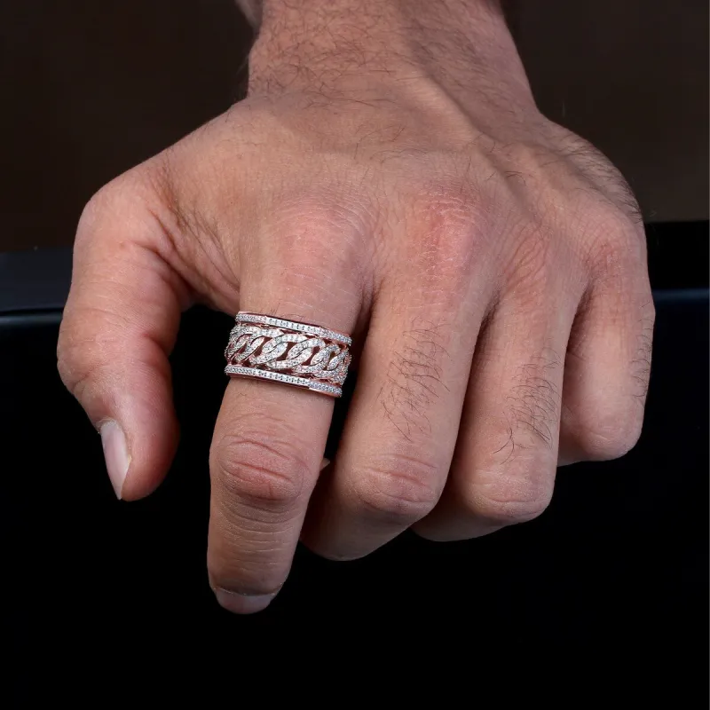 1/2ct TDW Diamond Cuban Link Mens Band in 10k Gold by De Couer sold by Zulily