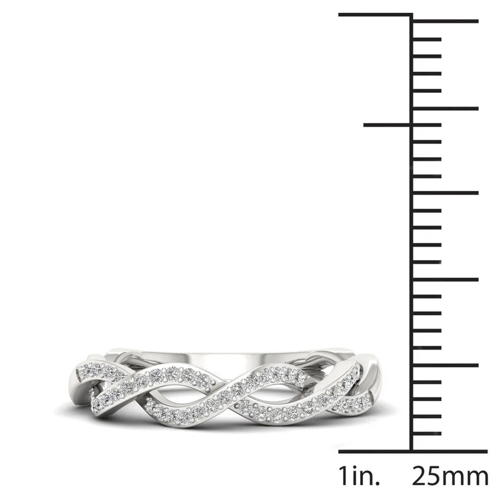 S925 Sterling Silver 1/6ct TDW Diamond Fashion Ring sold by Zulily product image thumbnail 4