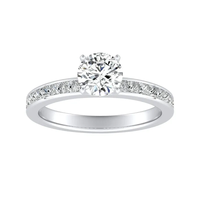 Auriya 14k Gold Classic 1/2ct Moissanite and Diamond Engagement Ring 1/2ctw sold by Zulily