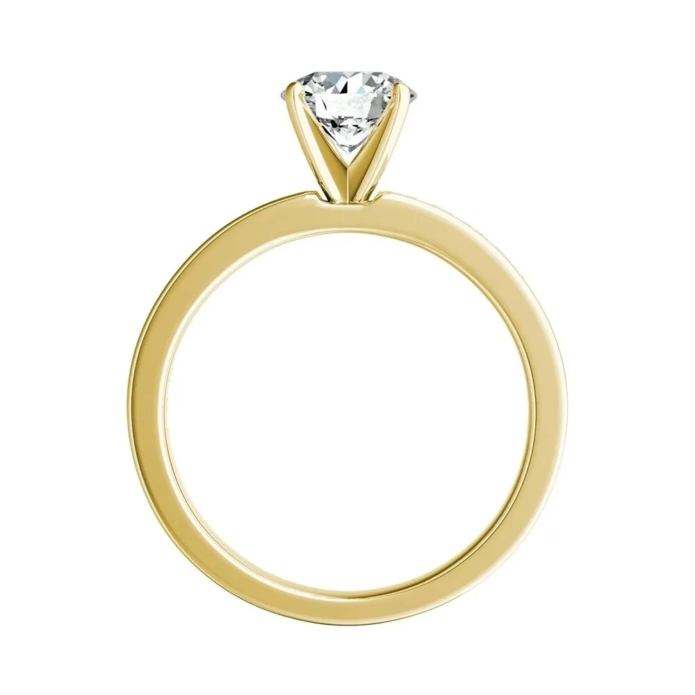 Auriya 14k Gold Classic 1/2ct Moissanite and Diamond Engagement Ring 1/2ctw sold by Zulily product image thumbnail 5