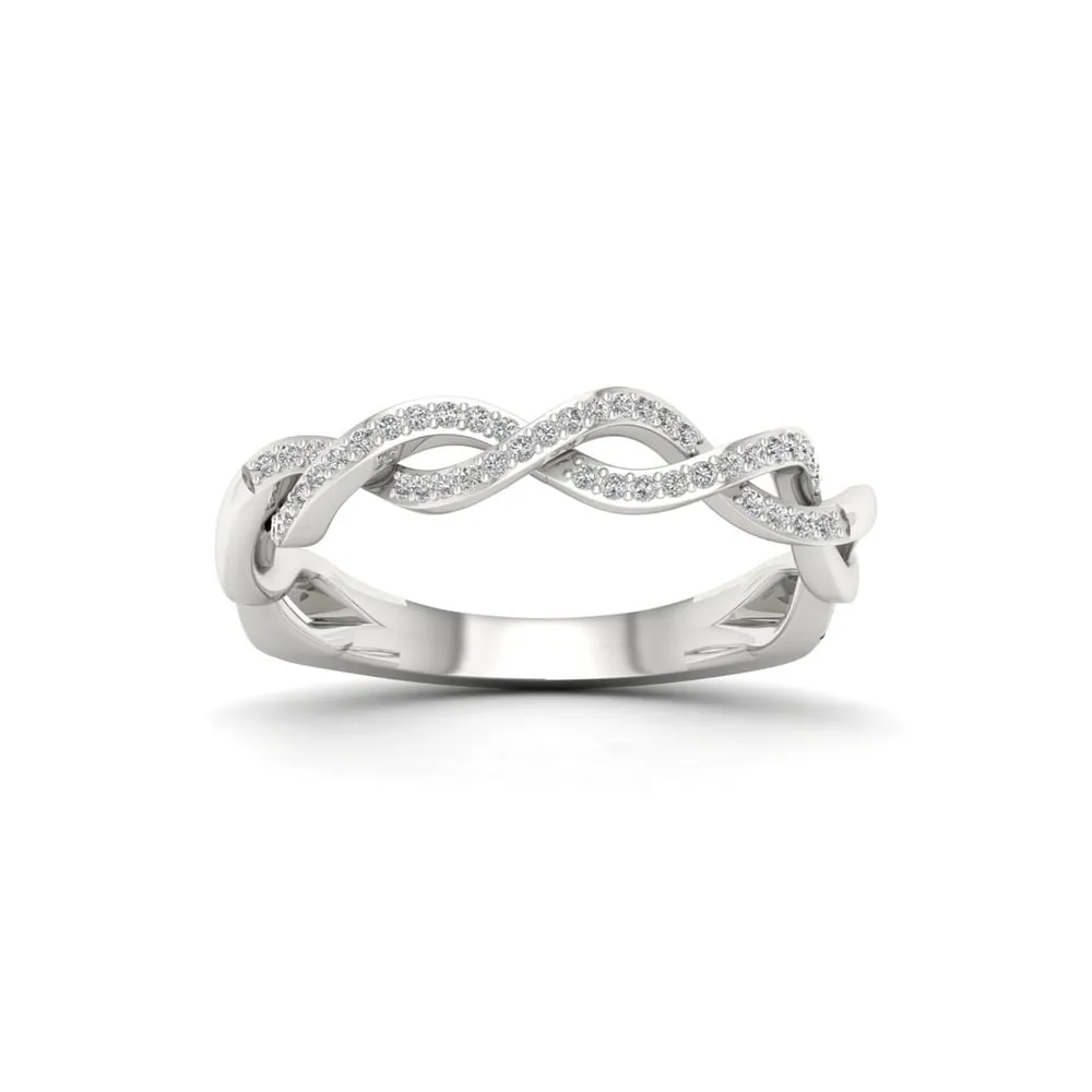 S925 Sterling Silver 1/6ct TDW Diamond Fashion Ring sold by Zulily product image thumbnail 3