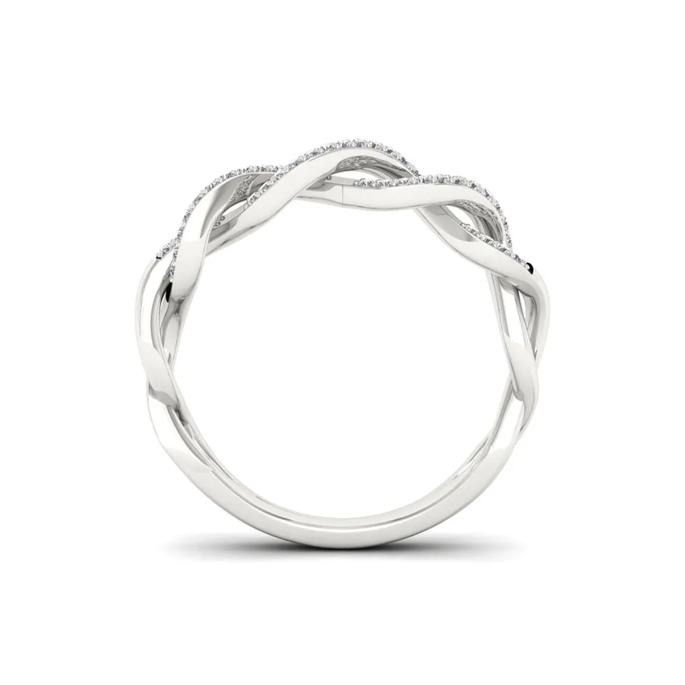 S925 Sterling Silver 1/6ct TDW Diamond Fashion Ring sold by Zulily product image thumbnail 2