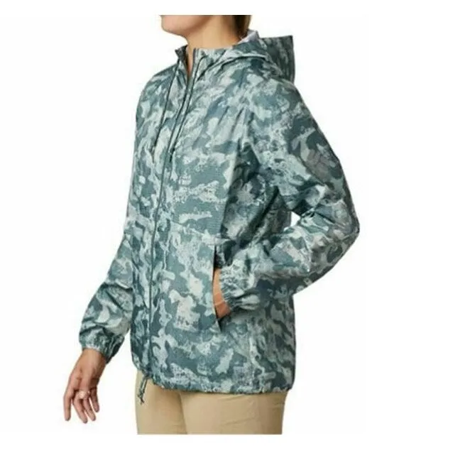 Columbia Women's Flash Forward Printed Windbreaker Green Size X-Small sold by Zulily