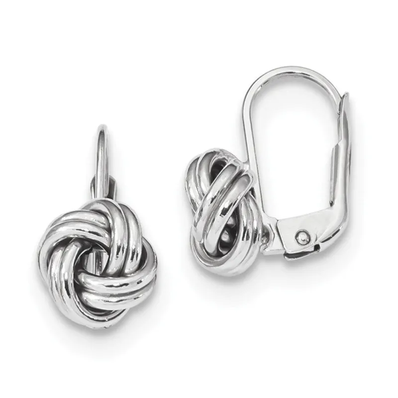 Curata 14k Yellow or White Gold 17x9mm Polished Love Knot Lever Back Earrings sold by Zulily