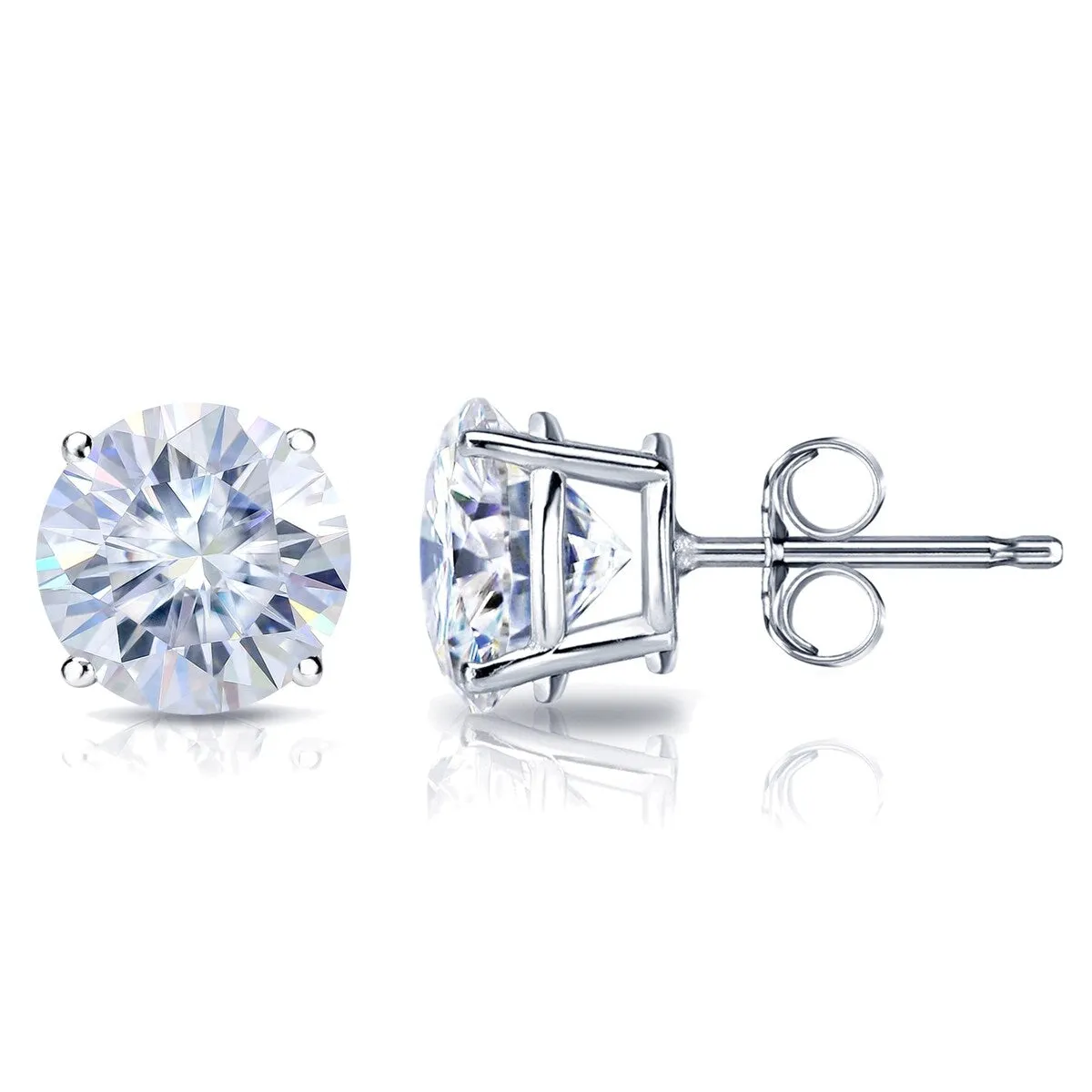 Auriya 18k Gold 2 1/2ctw Round Moissanite Stud Earrings - 7 mm, Push-Backs sold by Zulily product image thumbnail 2