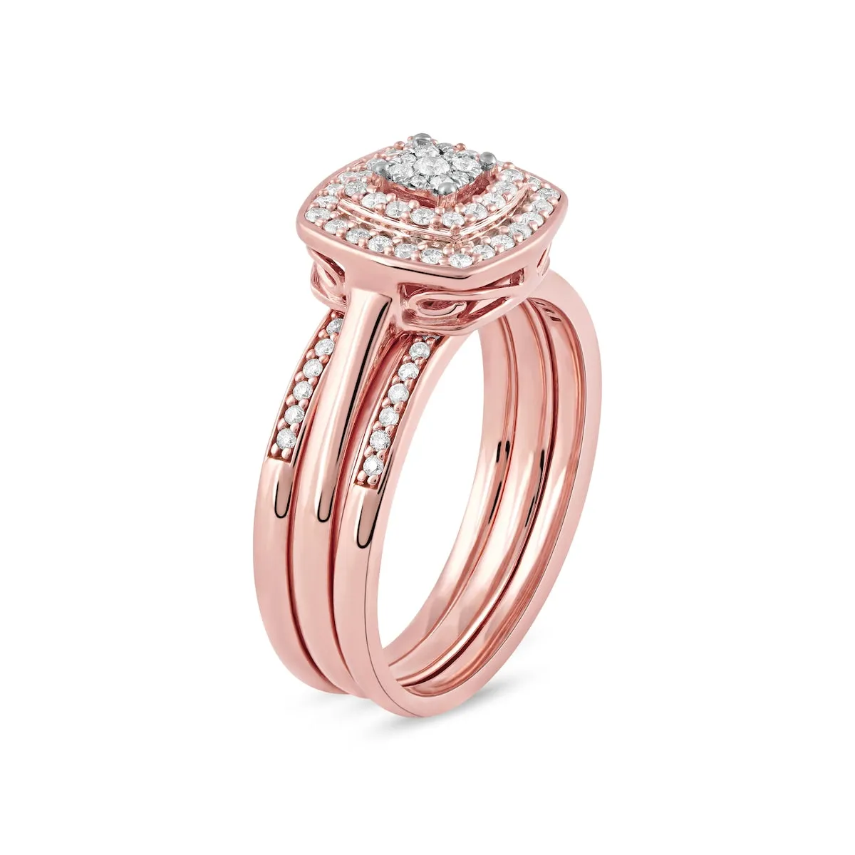 De Couer IGI Certified 2/5ct TDW Diamond Cluster Halo Ring sold by Zulily product image thumbnail 4