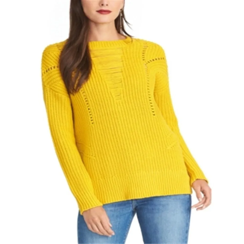 Rachel Rachel Women's Long Sleeve Slim Casual Sweater Yellow Size Small sold by Zulily