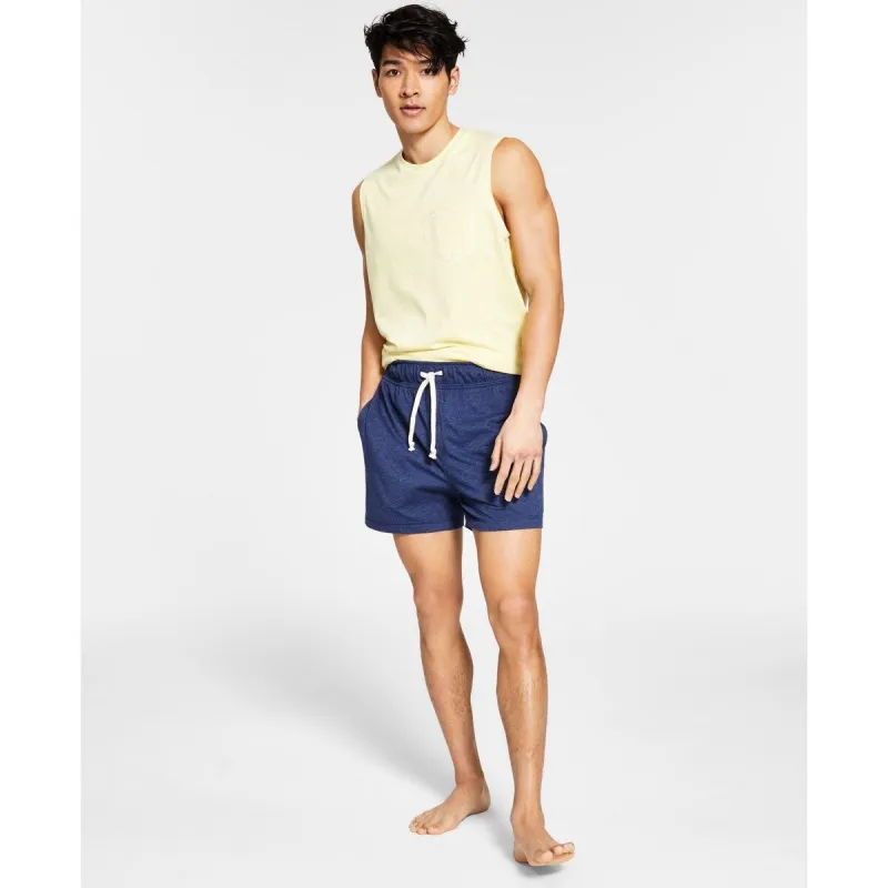 Sun + Stone Men's Sunwashed Knit Pajama Shorts Blue Size Large sold by Zulily