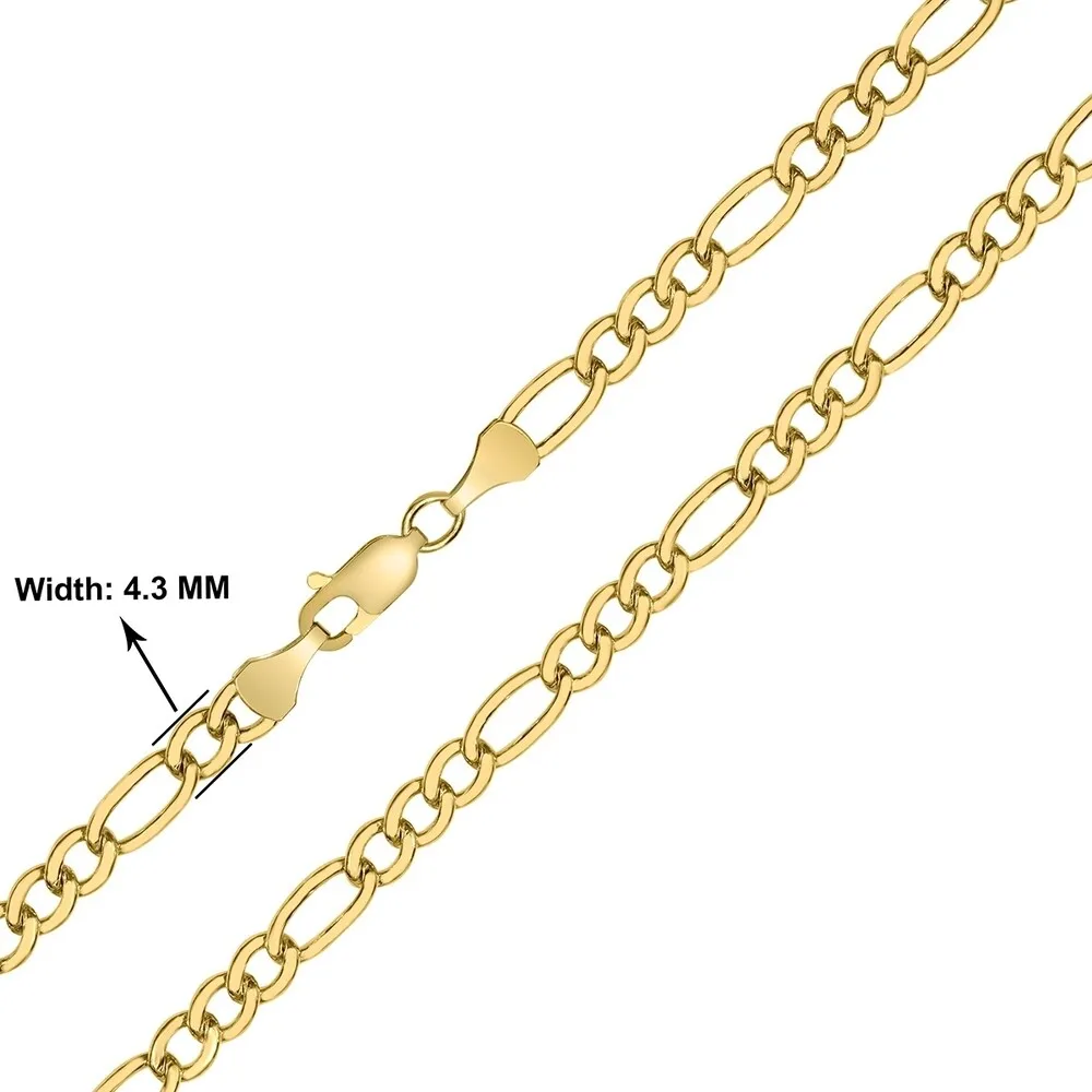 14K Yellow Gold Filled 4.3mm Figaro Chain with Lobster Clasp - 24 Inch sold by Zulily product image thumbnail 2