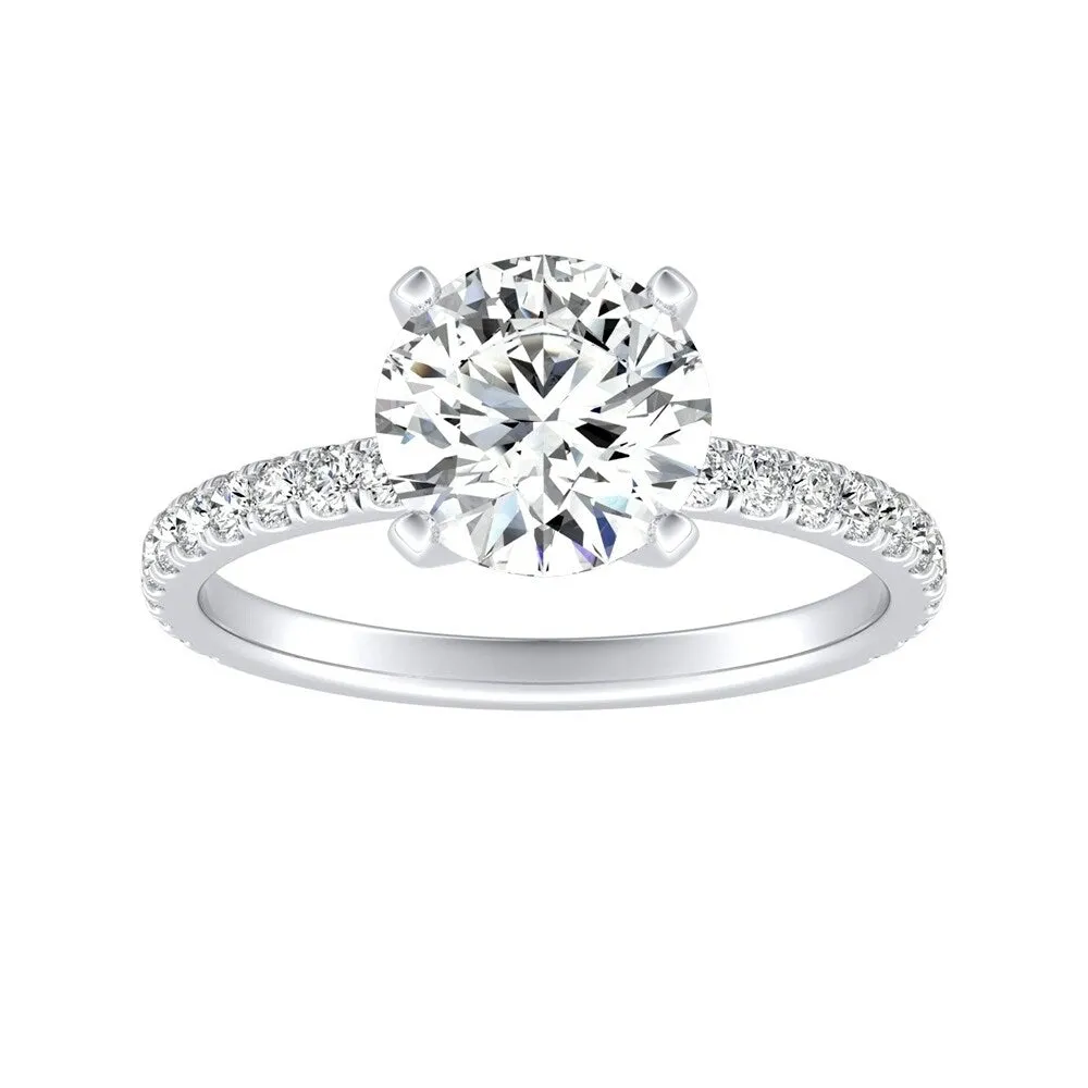 Auriya 14k Gold Classic 2ct Moissanite and Diamond Engagement Ring 1/3ctw sold by Zulily product image thumbnail 3