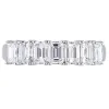 Miadora Signature Collection 14k White Gold 1 3/4ct TDW Emerald-Cut Diamond Semi-Eternity Band sold by Zulily