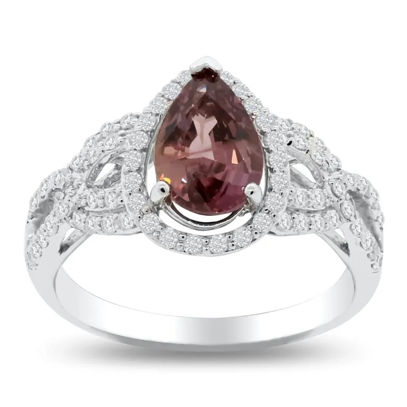 Auriya Platinum 2ct Certified Rare Unheated Purple Sapphire and 1/2ct TDW Diamond Engagement Ring (F-H, I1-I2) sold by Zulily