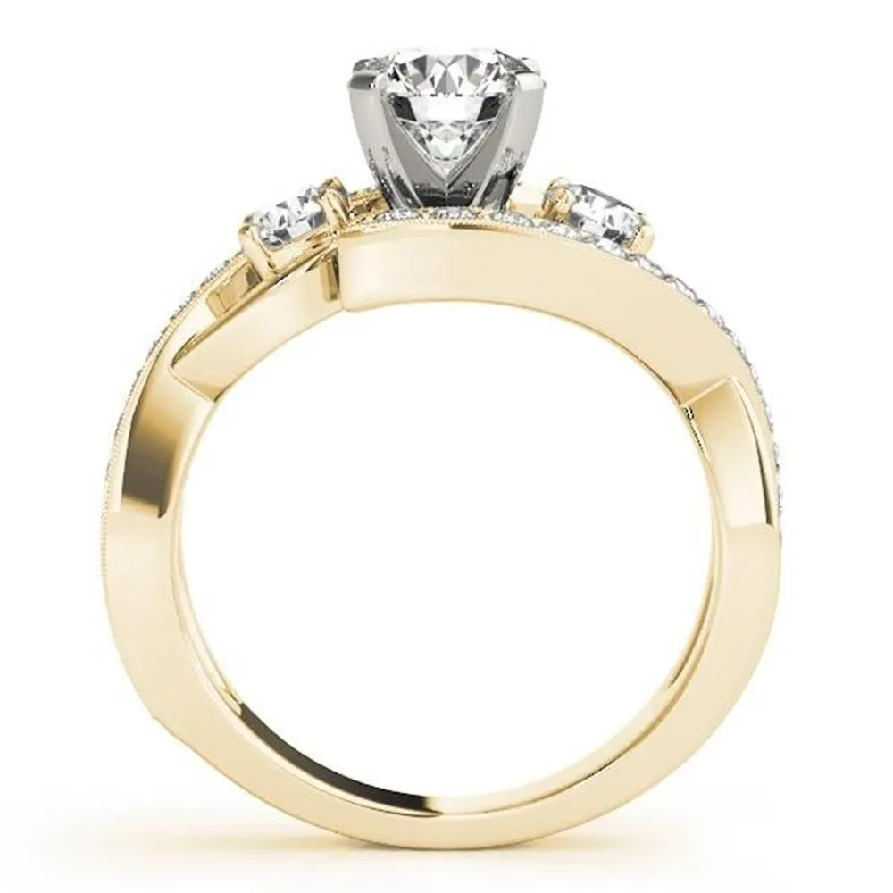 Auriya Unique 1/2ct Moissanite 3-Stone Diamond Engagement Ring 5/8ctw 14K Gold sold by Zulily product image thumbnail 5