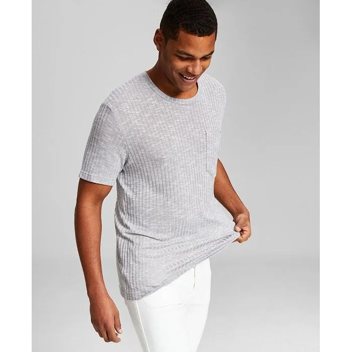 And Now This Men's Ribbed Pocket Knit Short Sleeve Shirt Gray Size XX-Large sold by Zulily