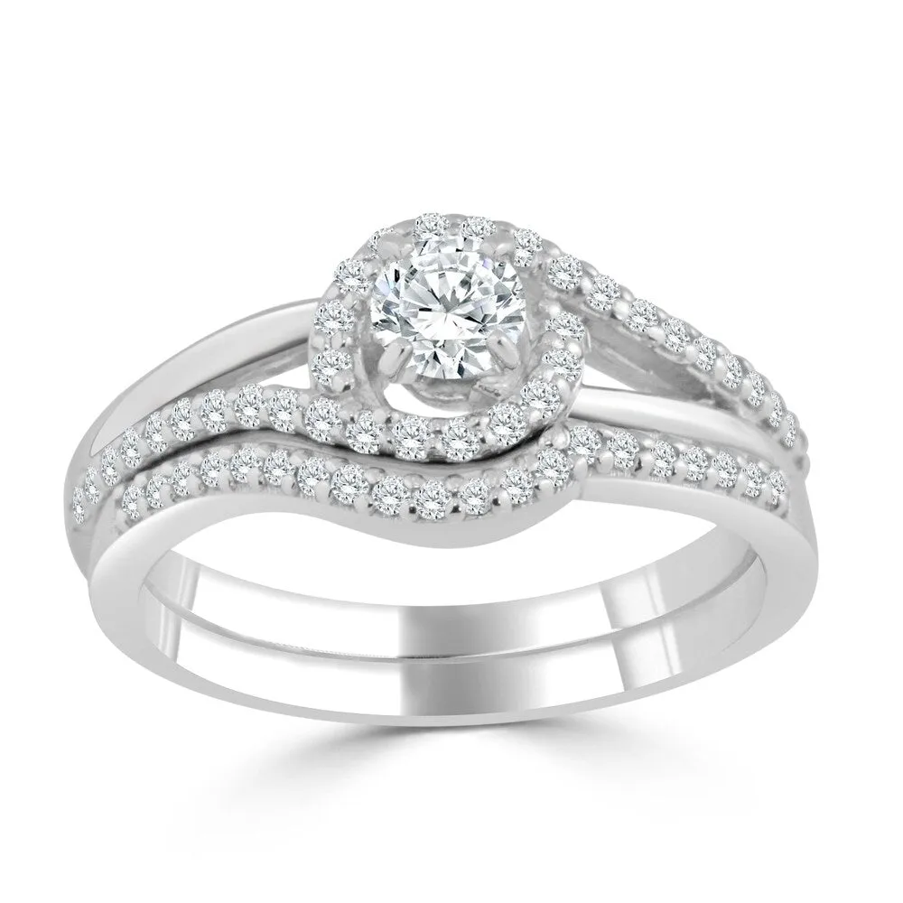 Auriya 1/2ctw Round Diamond Engagement Ring Set 14k Gold sold by Zulily