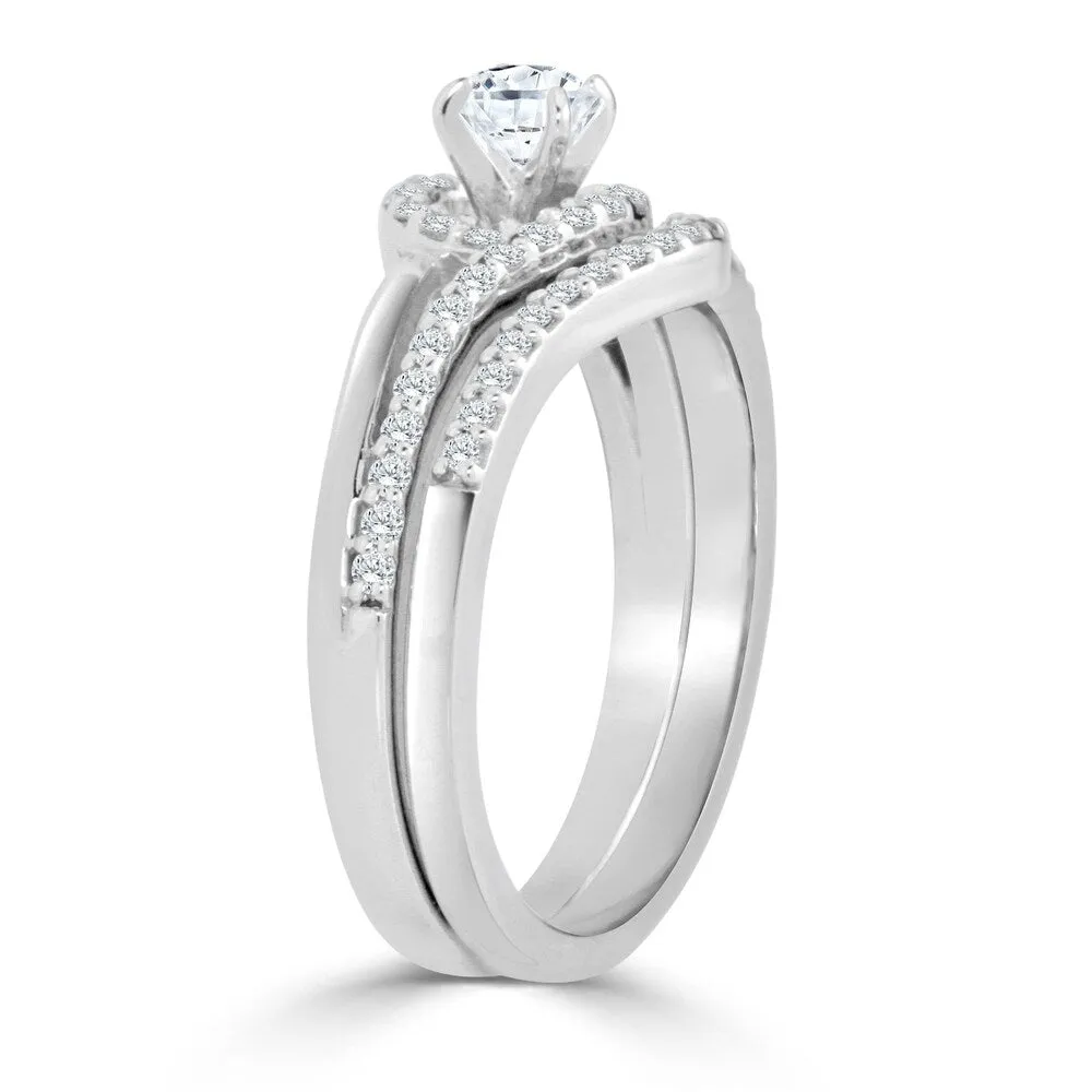 Auriya 1/2ctw Round Diamond Engagement Ring Set 14k Gold sold by Zulily product image thumbnail 5