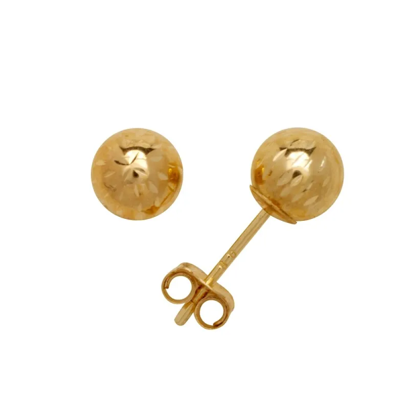 Curata 14k Yellow Gold 4-10mm Diamond-Cut Ball Stud Earrings sold by Zulily