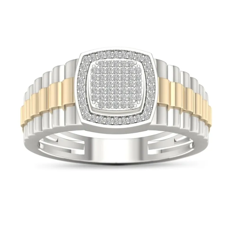 Sterling Silver 1/4ct TDW Diamond Men's Ring sold by Zulily