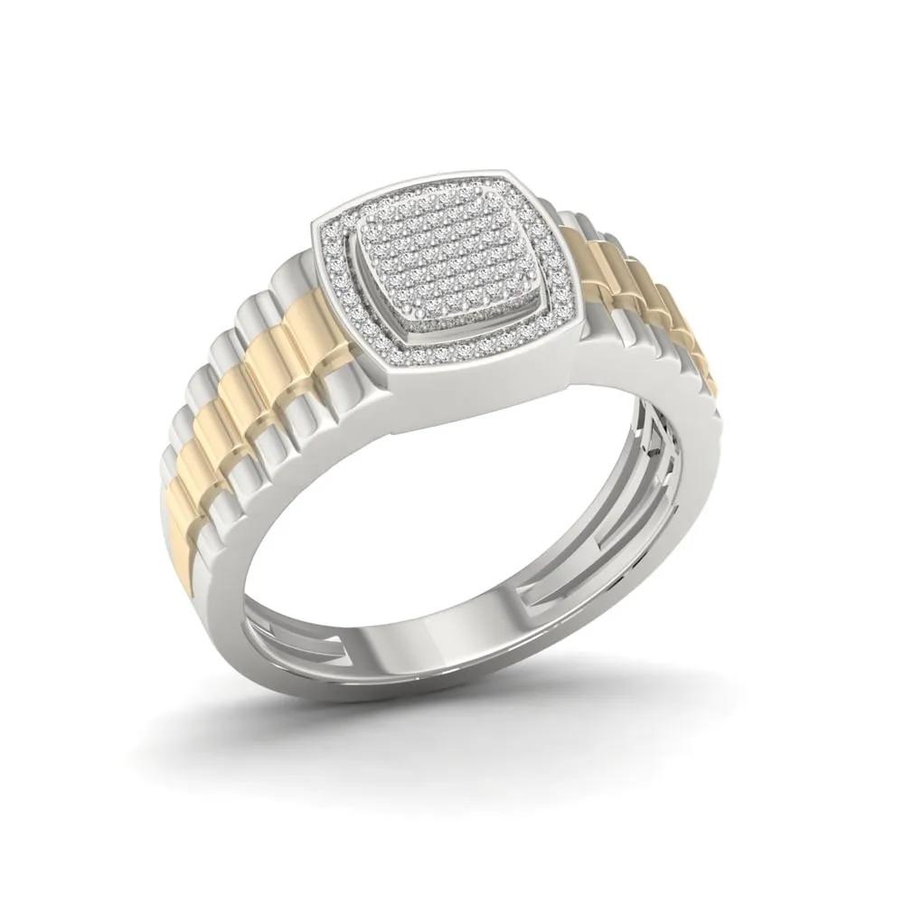 Sterling Silver 1/4ct TDW Diamond Men's Ring sold by Zulily product image thumbnail 2
