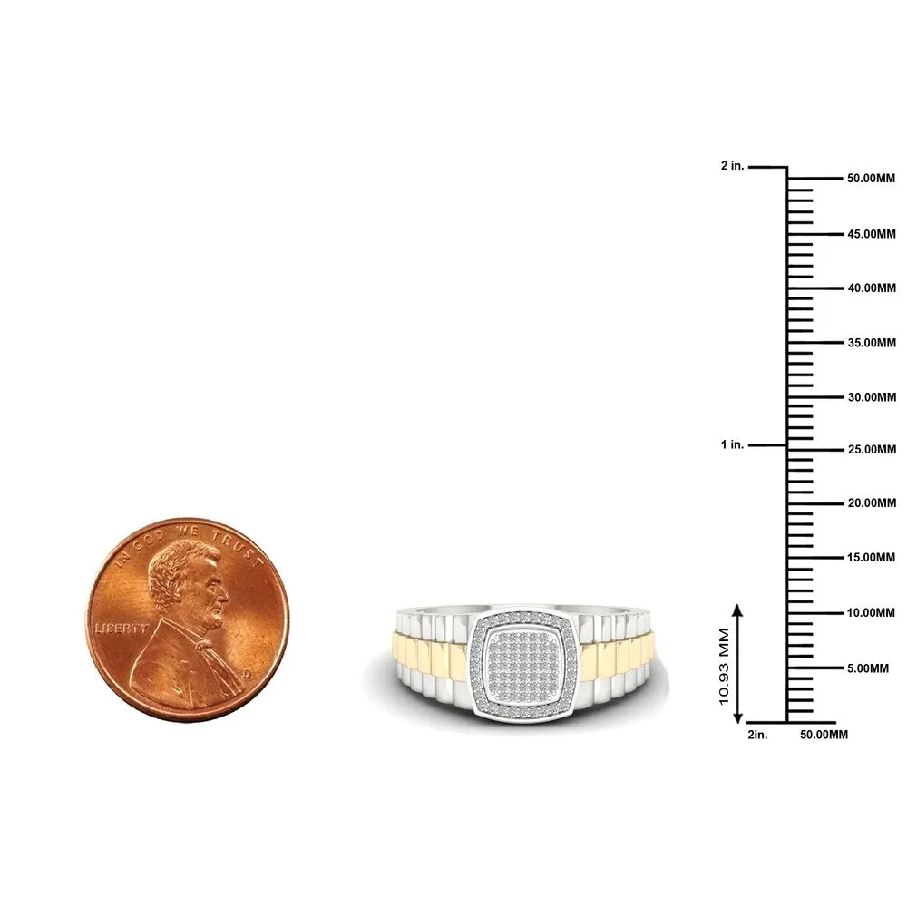 Sterling Silver 1/4ct TDW Diamond Men's Ring sold by Zulily product image thumbnail 4